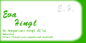 eva hingl business card